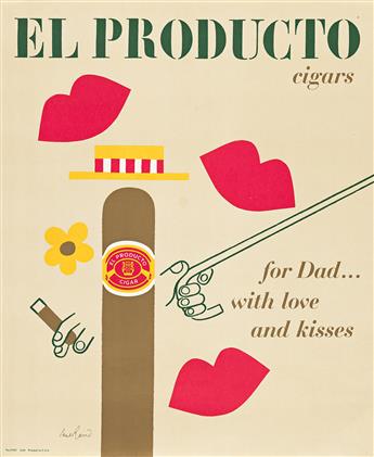 PAUL RAND (1914-1996).  EL PRODUCTO. Group of 3 posters. Circa 1952. Sizes vary.